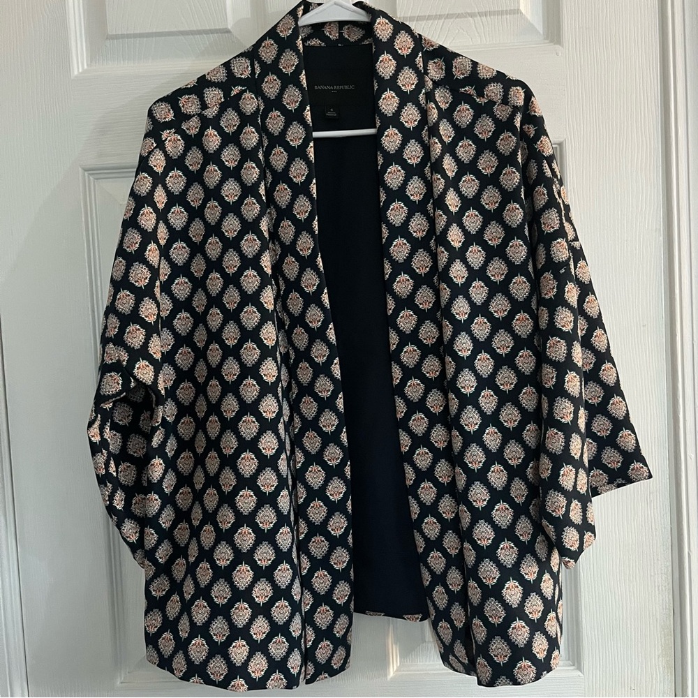 Banana Republic Printed Open Kimono Size Small